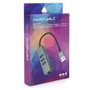 Nanocable Conversor USB 3.0 a Ethernet Gigabit + 3xUSB 3.0, Aluminio, Gris